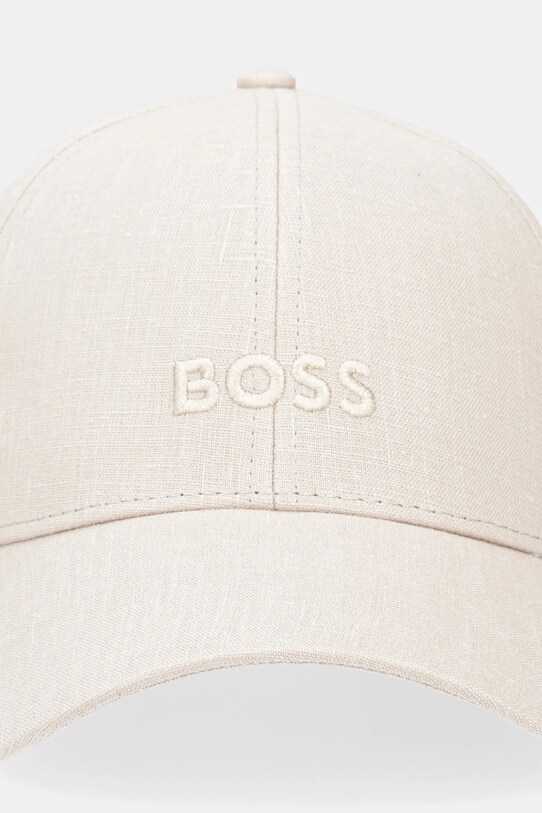 BOSS șapcă de in 50539422 bej SS25