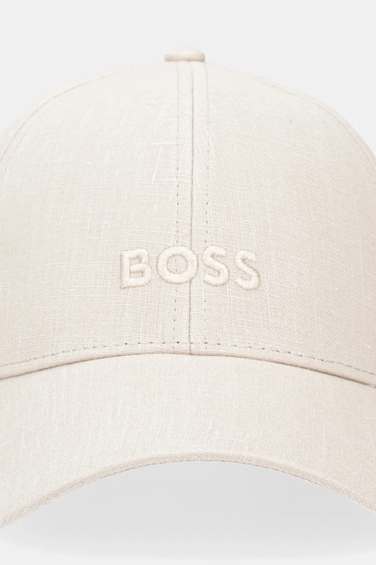 BOSS șapcă de in 50539422 bej SS25