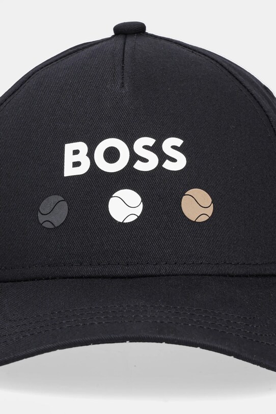 Βαμβακερό καπέλο του μπέιζμπολ BOSS Green 50546273 μαύρο SS25