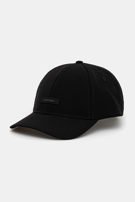 Καπέλο Calvin Klein απλικέ μαύρο K50K512974