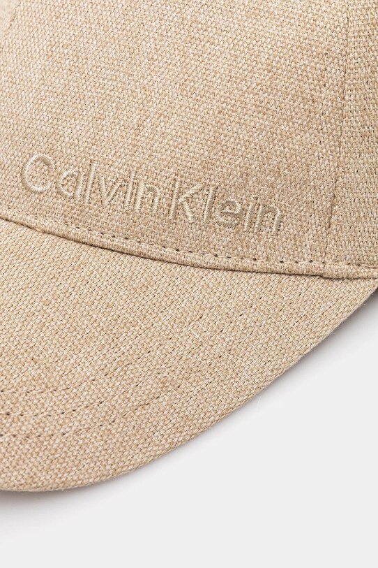 Шапка с козирка Calvin Klein K50K512978 бежов SS25