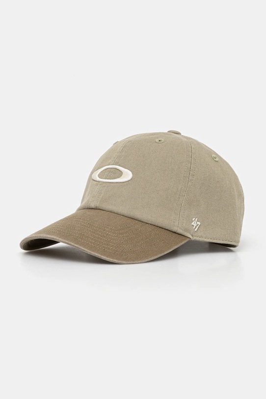 Oakley șapcă de baseball din bumbac uni verde FOS901220