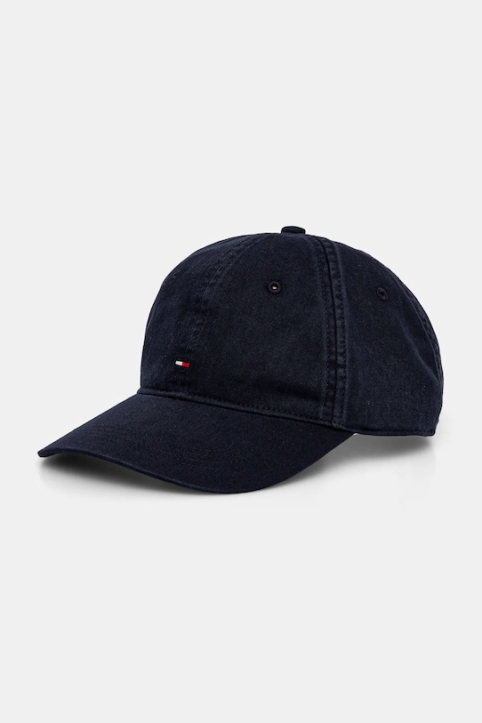 Tommy Hilfiger czapka z daszkiem bawełniana bawełna granatowy AM0AM13159