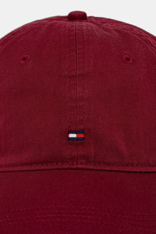 Bavlnená šiltovka Tommy Hilfiger AM0AM13159 burgundské SS25