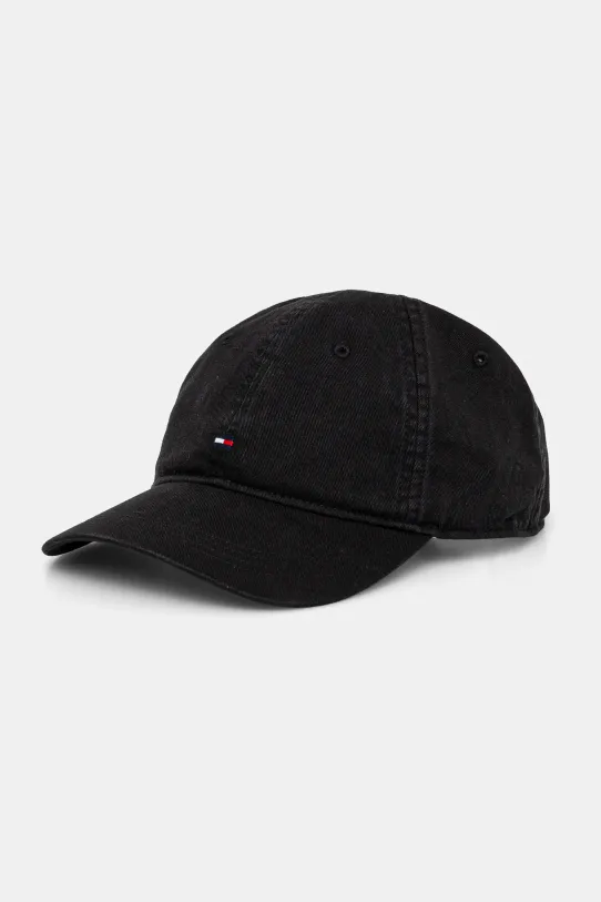 Tommy Hilfiger șapcă de baseball din bumbac bumbac negru AM0AM13159