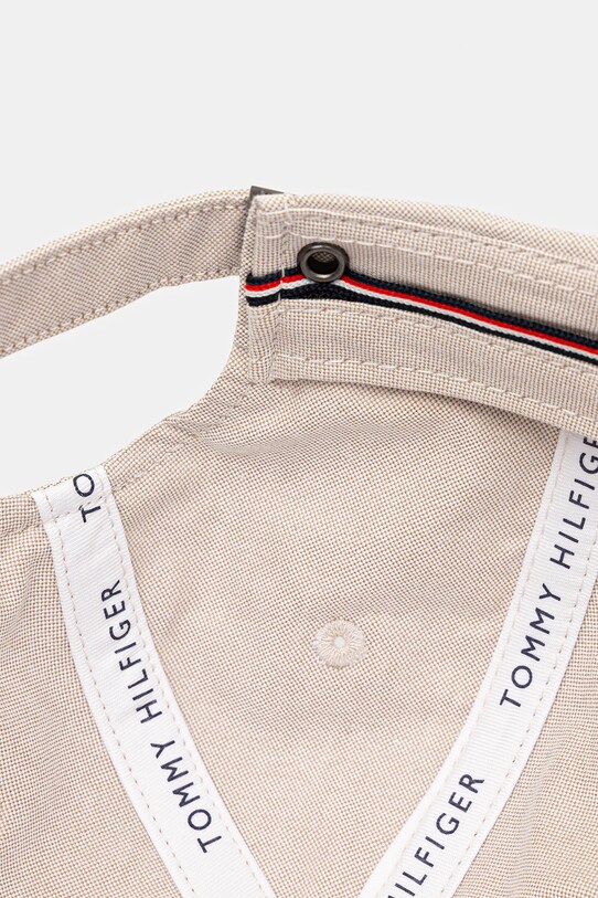 Bavlněná baseballová čepice Tommy Hilfiger béžová AM0AM13160