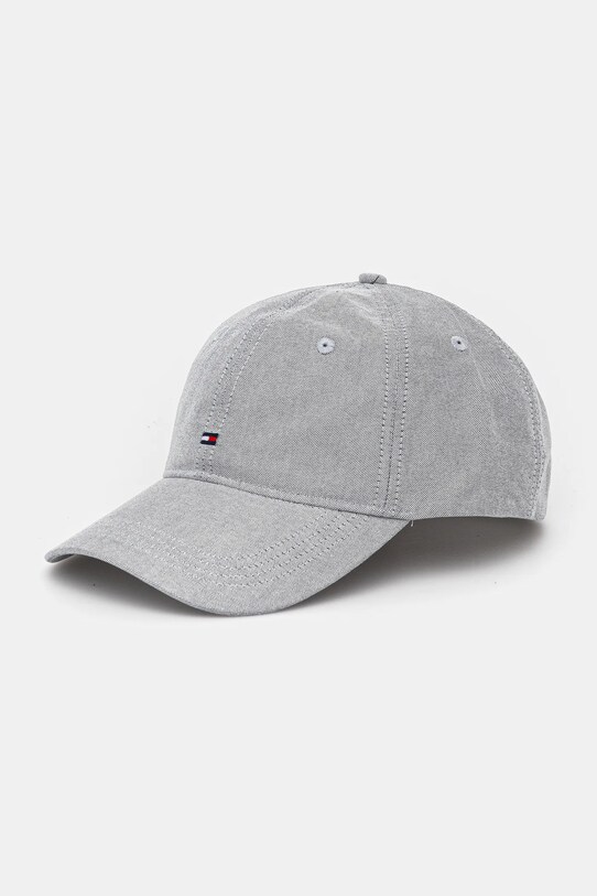 Памучна шапка с козирка Tommy Hilfiger памук син AM0AM13160