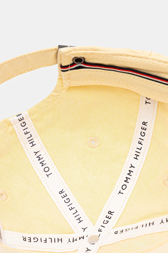 Tommy Hilfiger șapcă de baseball din bumbac galben AM0AM13160