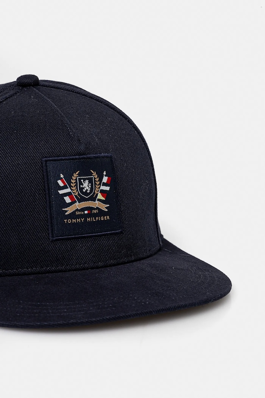 Tommy Hilfiger berretto da baseball in cotone AM0AM13161 blu navy SS25