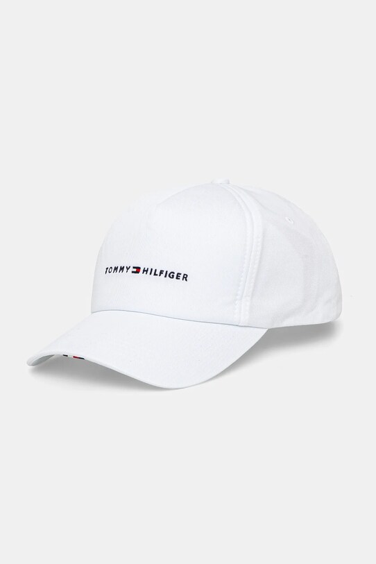 Tommy Hilfiger șapcă de baseball din bumbac bumbac alb AM0AM13162
