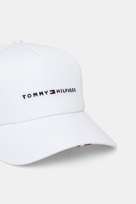 Бавовняна бейсболка Tommy Hilfiger AM0AM13162 білий SS25