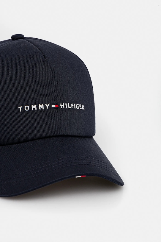 Tommy Hilfiger czapka z daszkiem bawełniana AM0AM13162 granatowy SS25