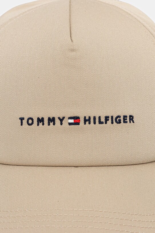 Bombažna bejzbolska kapa Tommy Hilfiger AM0AM13162 bež SS25