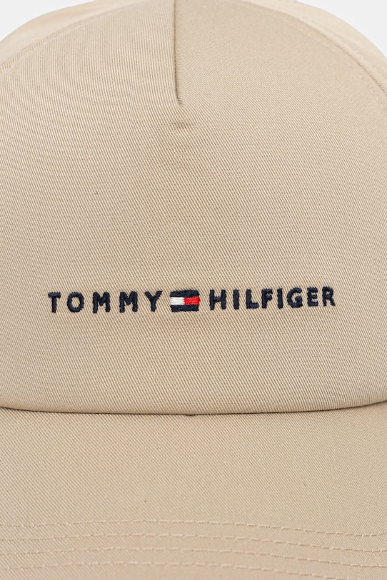 Tommy Hilfiger czapka z daszkiem bawełniana AM0AM13162 beżowy SS25