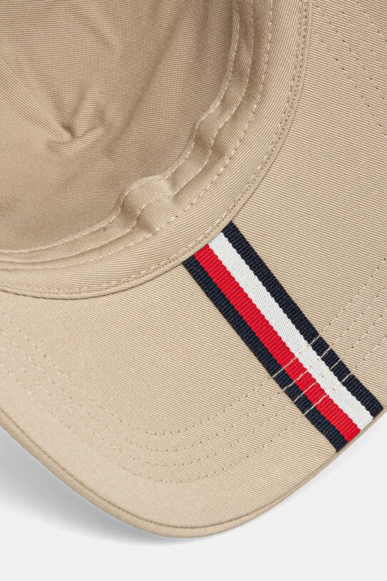 Bombažna bejzbolska kapa Tommy Hilfiger bež AM0AM13162
