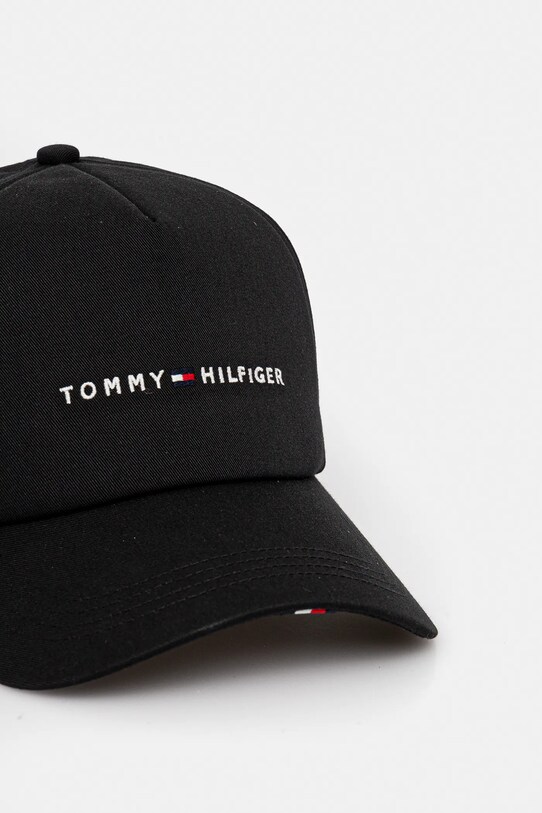 Хлопковая кепка Tommy Hilfiger AM0AM13162 чёрный SS25