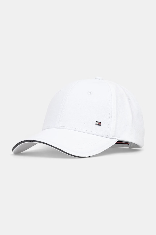 Βαμβακερό καπέλο του μπέιζμπολ Tommy Hilfiger βαμβάκι λευκό AM0AM13164