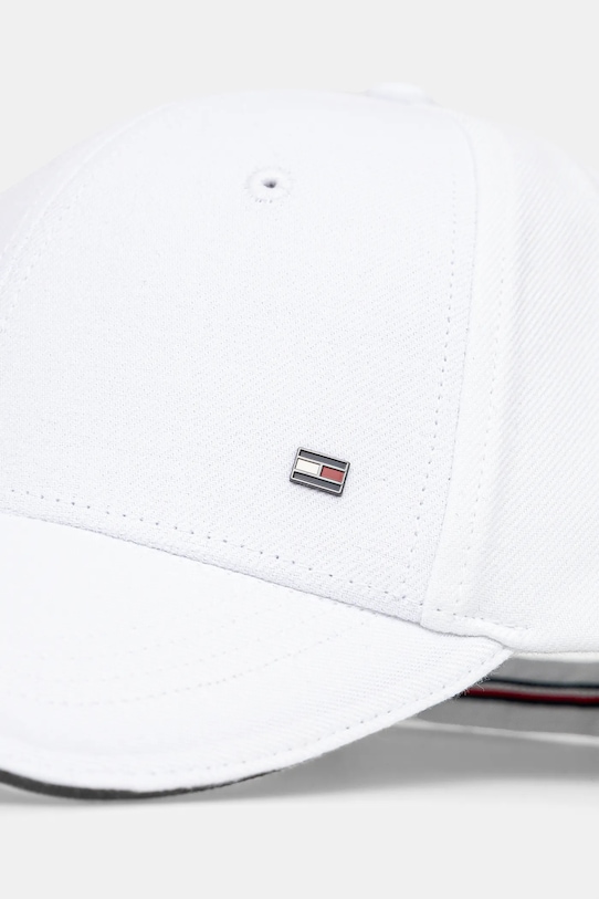 Βαμβακερό καπέλο του μπέιζμπολ Tommy Hilfiger AM0AM13164 λευκό SS25