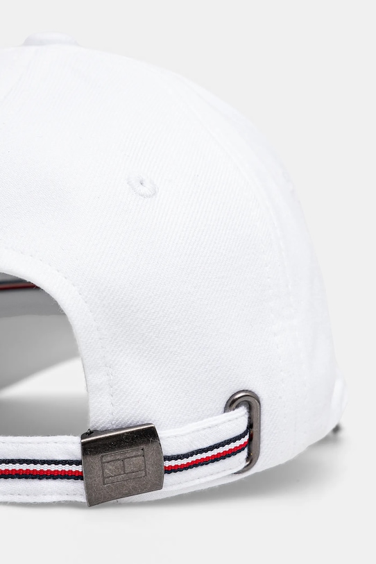Αξεσουάρ Βαμβακερό καπέλο του μπέιζμπολ Tommy Hilfiger AM0AM13164 λευκό