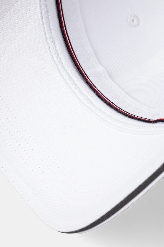 Βαμβακερό καπέλο του μπέιζμπολ Tommy Hilfiger λευκό AM0AM13164