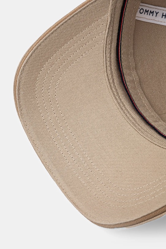 Tommy Hilfiger czapka z daszkiem bawełniana beżowy AM0AM13164