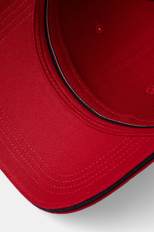 Βαμβακερό καπέλο του μπέιζμπολ Tommy Hilfiger κόκκινο AM0AM13164