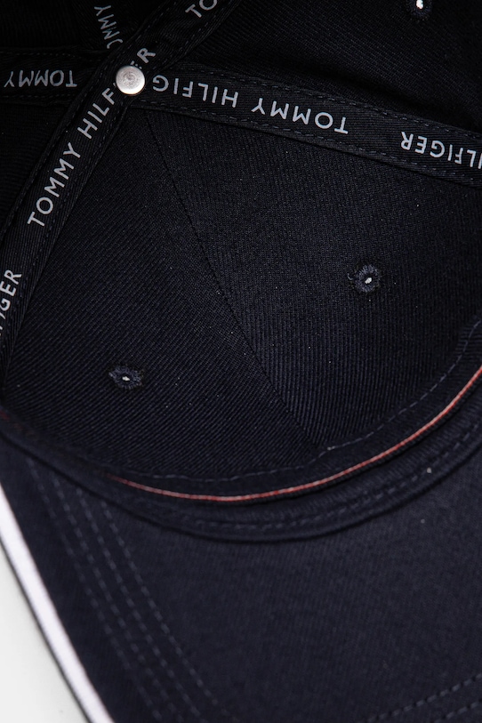Βαμβακερό καπέλο του μπέιζμπολ Tommy Hilfiger σκούρο μπλε AM0AM13164