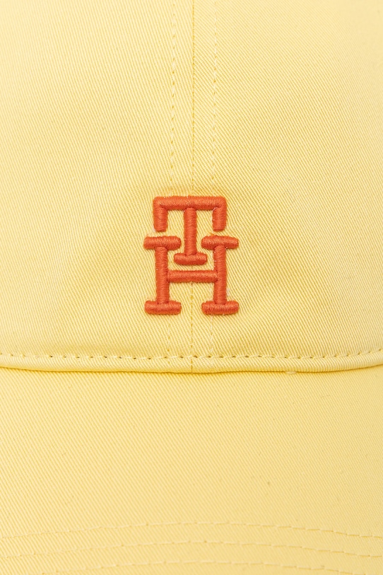 Tommy Hilfiger berretto da baseball in cotone AM0AM13542 giallo SS25
