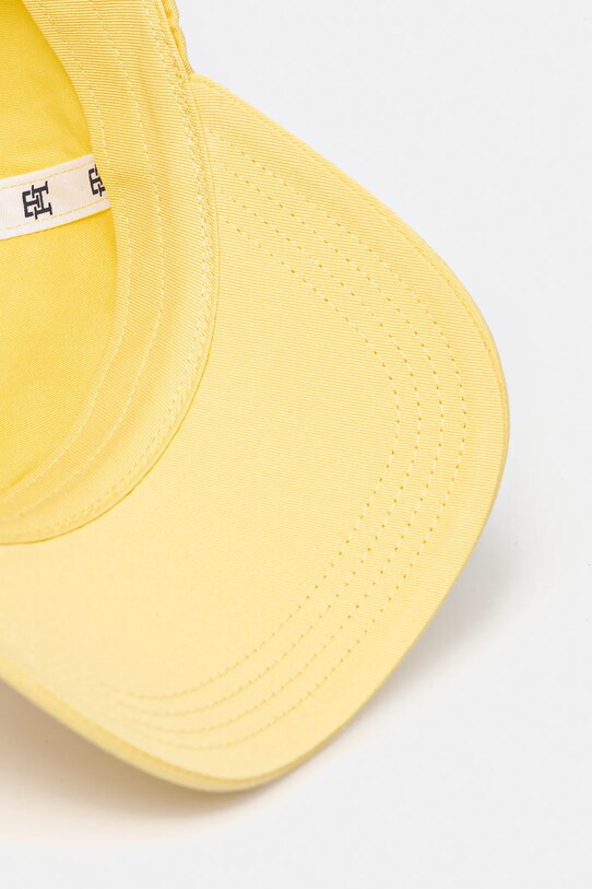 Tommy Hilfiger czapka z daszkiem bawełniana żółty AM0AM13542