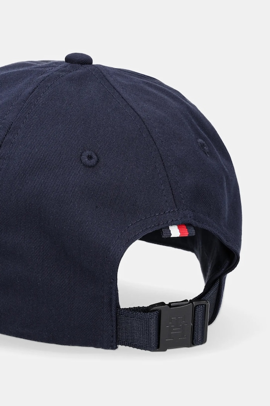 Akcesoria Tommy Hilfiger czapka z daszkiem bawełniana AM0AM13542 granatowy