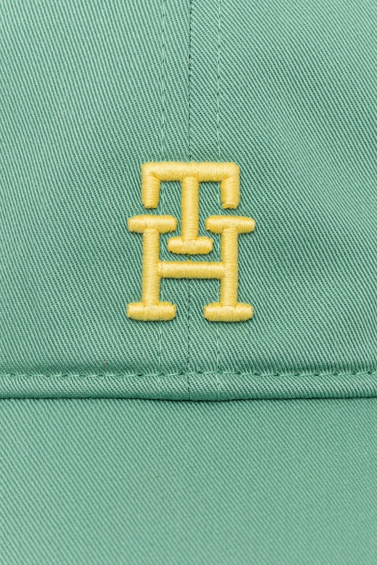 Tommy Hilfiger berretto da baseball in cotone AM0AM13542 verde SS25