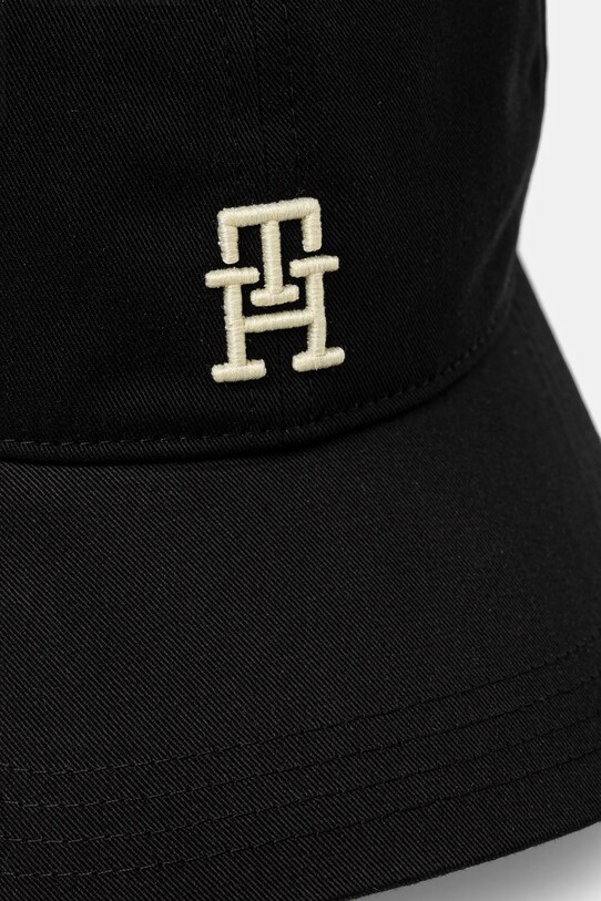 Tommy Hilfiger berretto da baseball in cotone AM0AM13542 nero SS25