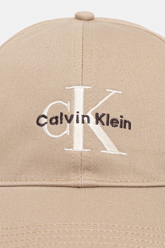 Calvin Klein καπέλο με γείσο ανδρικό βαμβακερό LV04G5004G μπεζ SS26