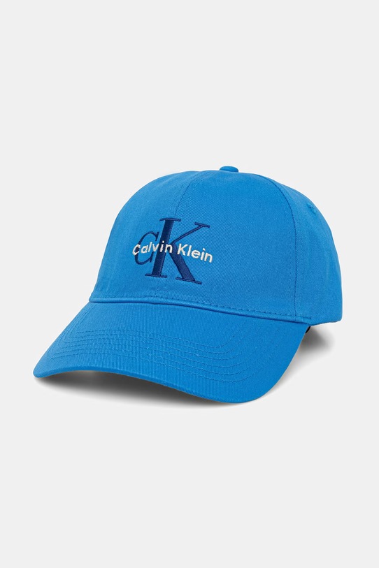 Calvin Klein καπέλο με γείσο ανδρικό βαμβακερό μπλε LV04G5004G