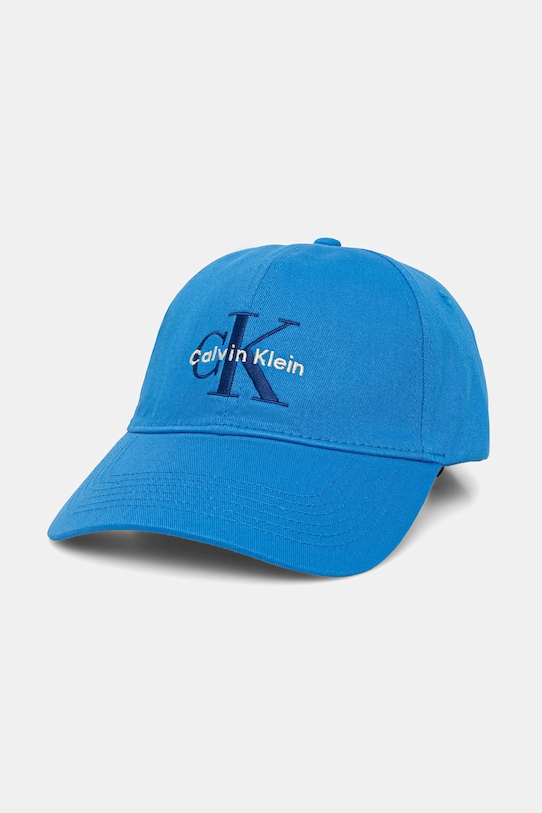 Calvin Klein καπέλο με γείσο ανδρικό βαμβακερό μπλε LV04G5004G