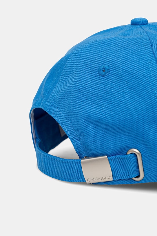 Αξεσουάρ Calvin Klein καπέλο με γείσο ανδρικό βαμβακερό LV04G5004G μπλε