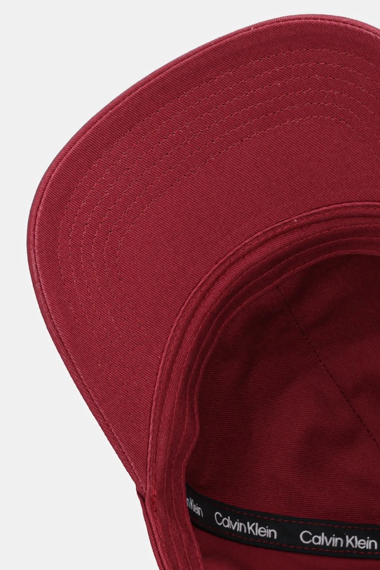 Calvin Klein Jeans șapcă de baseball din bumbac burgundia LV04G5004G