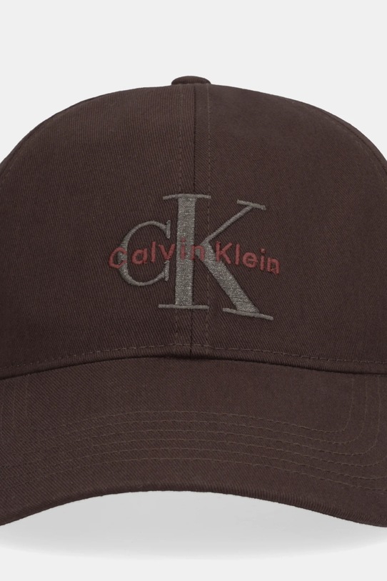 Calvin Klein Jeans czapka z daszkiem bawełniana LV04G5004G brązowy AW25