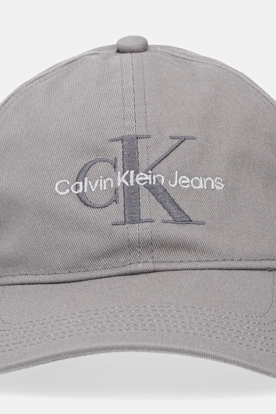 Calvin Klein Jeans czapka z daszkiem bawełniana LV04G5004G szary AW25