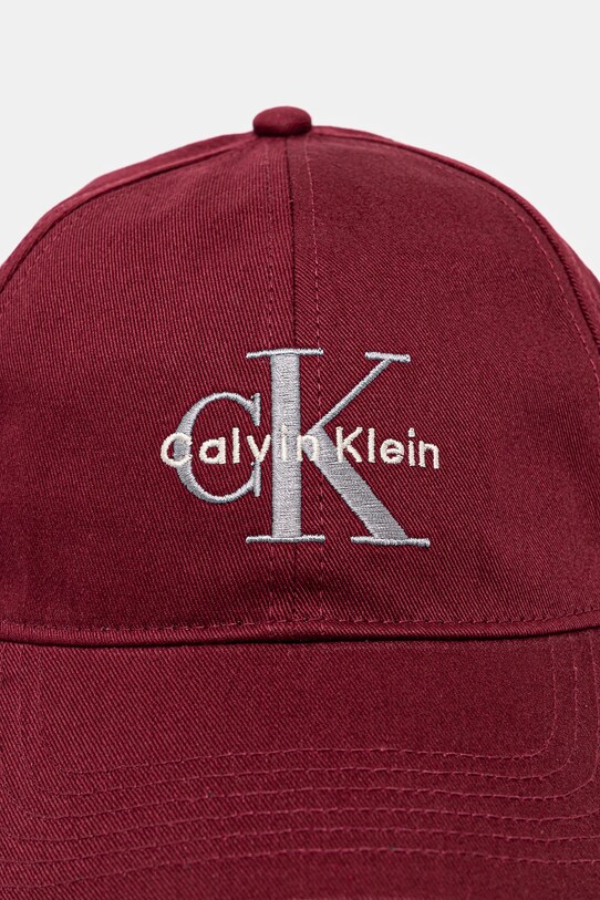 Calvin Klein Jeans pamut baseball sapka LV04G5004G burgundia SS25