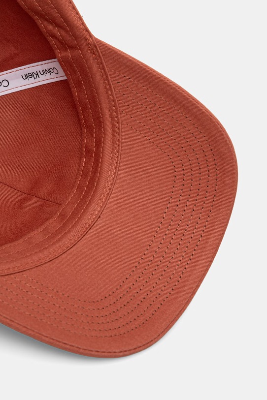 Calvin Klein czapka z daszkiem męska bawełniana pomarańczowy LV04G5004G