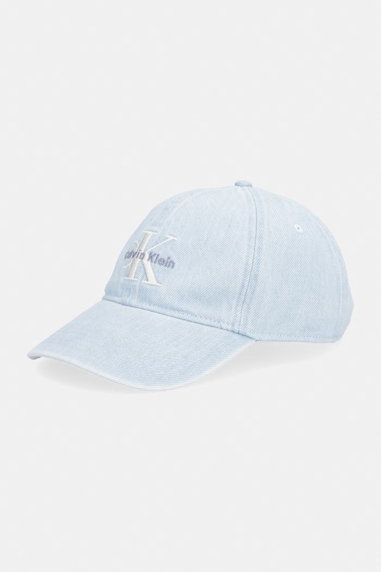 Džínsová šiltovka Calvin Klein Jeans bavlna modrá LV04G5007G