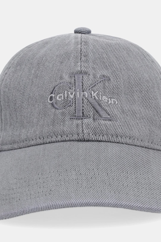 Τζιν καπέλο μπέιζμπολ Calvin Klein Jeans LV04G5007G γκρί AW25