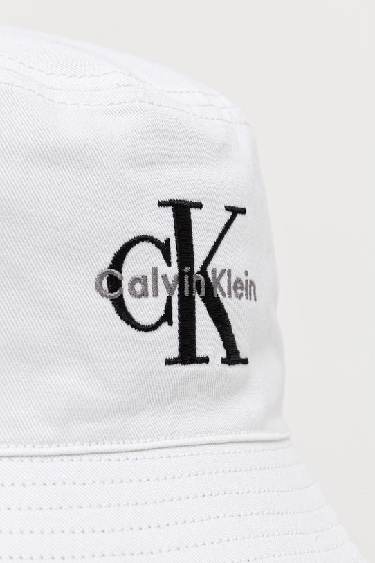 Doplňky Calvin Klein Jeans bucket klobouk pánský bavlněný LV04G5020G bílá