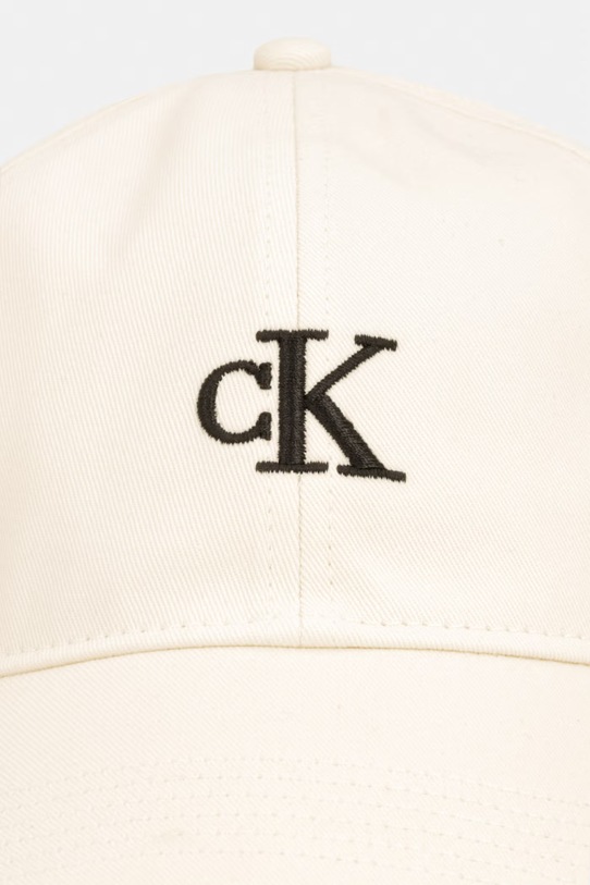 Calvin Klein kšiltovka pánská bavlněná LV04G5002G béžová SS26