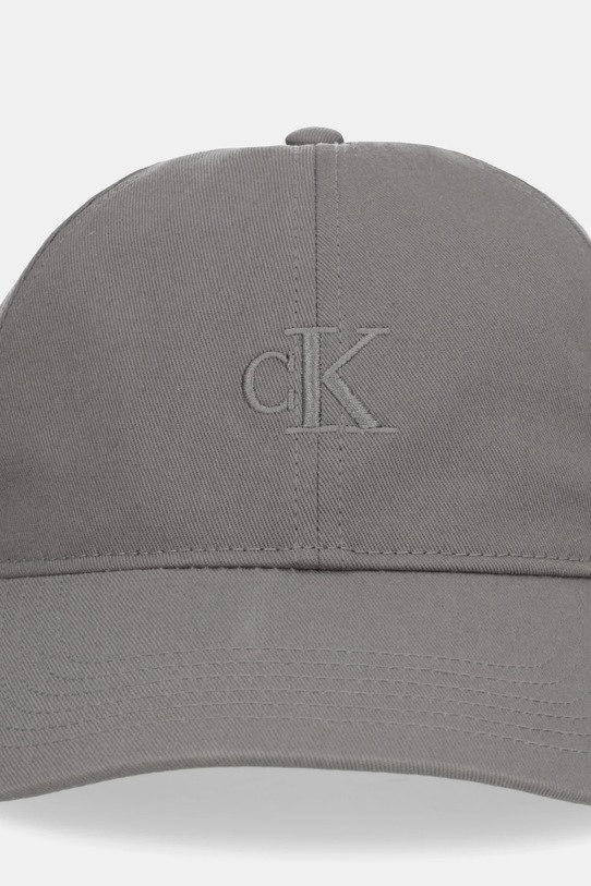 Calvin Klein Jeans czapka z daszkiem bawełniana LV04G5002G szary AW25