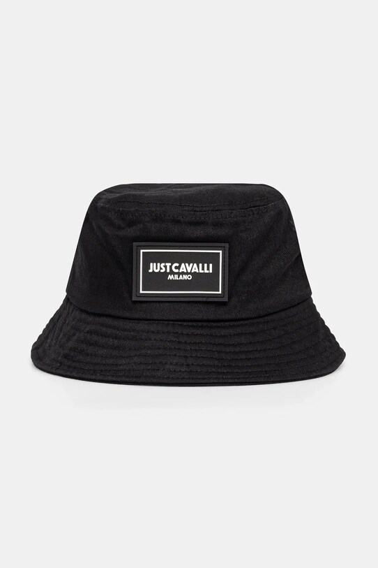Шляпа из хлопка Just Cavalli аппликация чёрный 78QAZK20.ZG344
