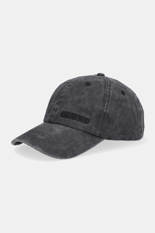 Guess czapka z daszkiem bawełniana MERAK aplikacja czarny Z5GZ03.WO07T