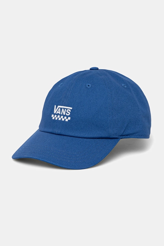 Βαμβακερό καπέλο του μπέιζμπολ Vans απλικέ μπλε VN000HEA7WM1
