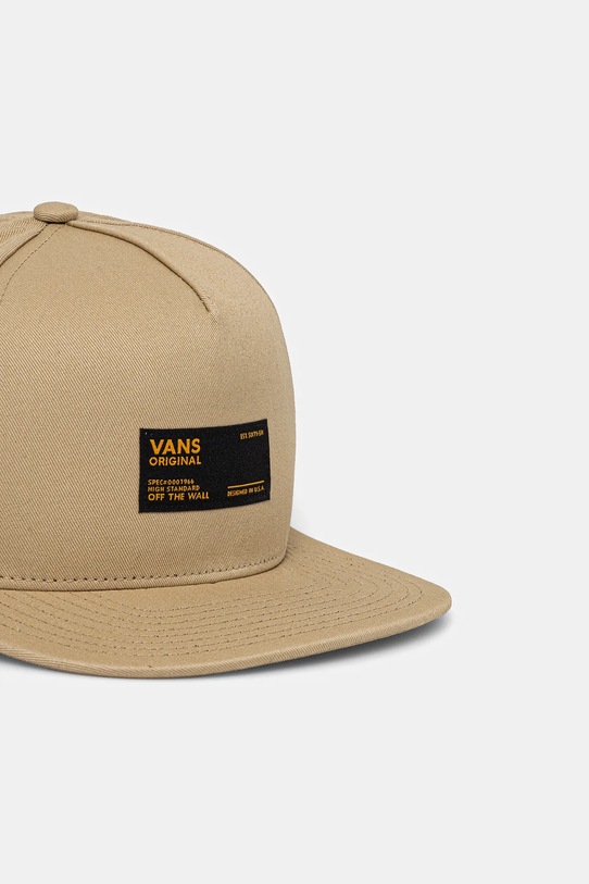 Bavlněná baseballová čepice Vans VN000NBX4MG1 béžová SS25